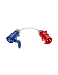 Adapteris CEE 32 A iš 3 fazių į CEE 32 A 1 fazę