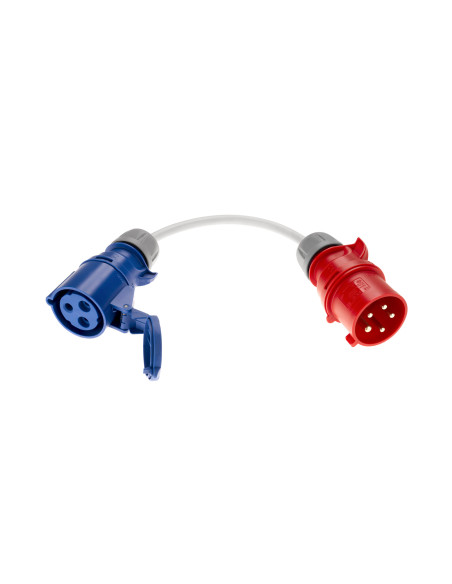 Adapteris CEE 32 A iš 3 fazių į CEE 32 A 1 fazę